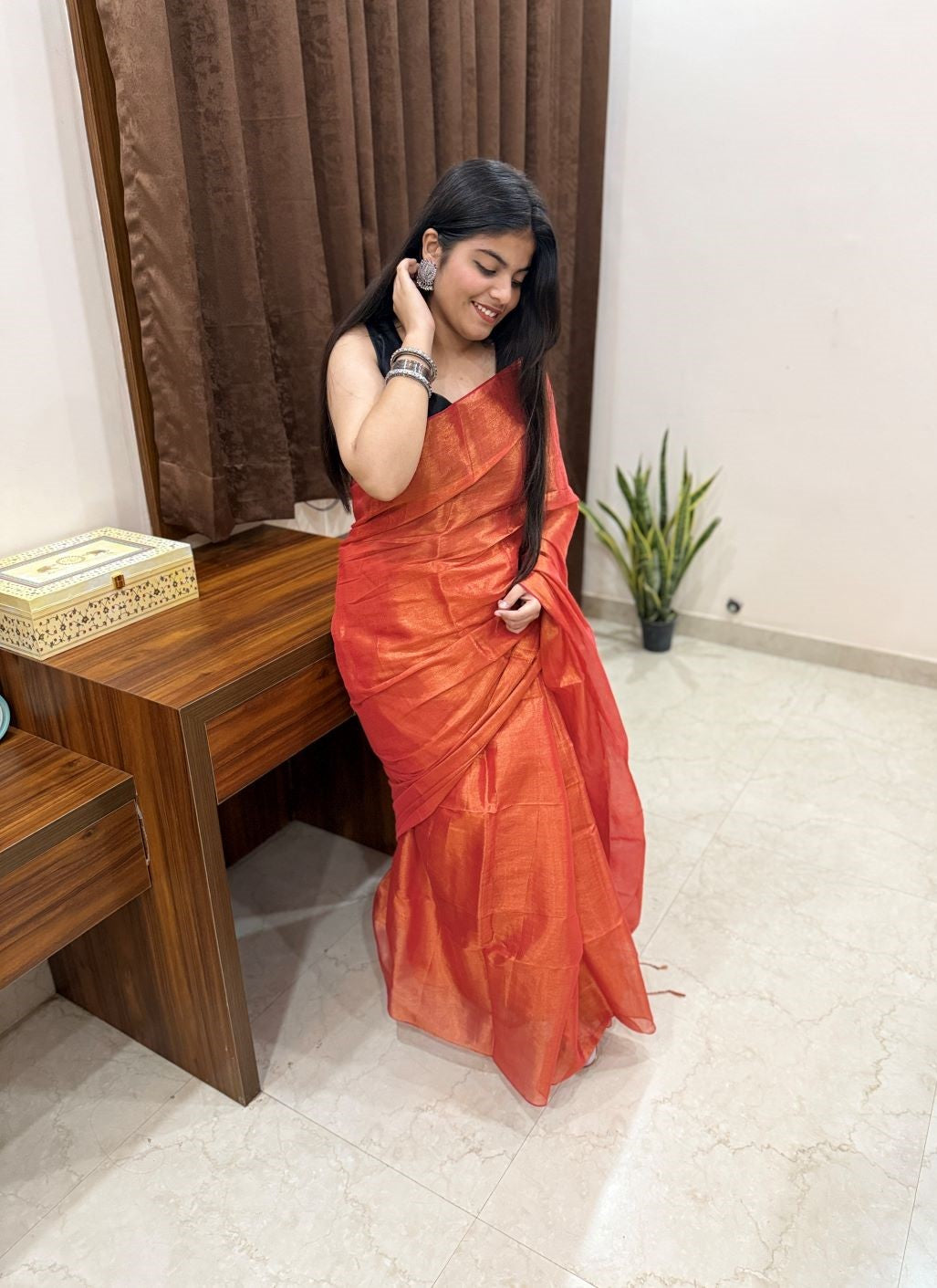Kesarika – The Saffron Glow Saree