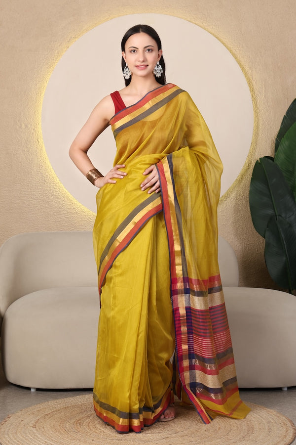 Aureya | Pure Maheshwari Handloom Saree
