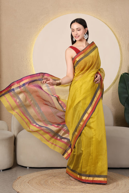 Aureya | Pure Maheshwari Handloom Saree