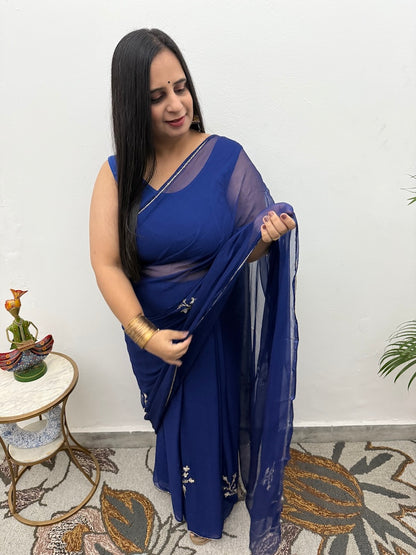 Chiffon Handwork Saree-2