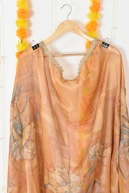 Zarina Edit Tissue Shimmer Suit Set | Sariverse