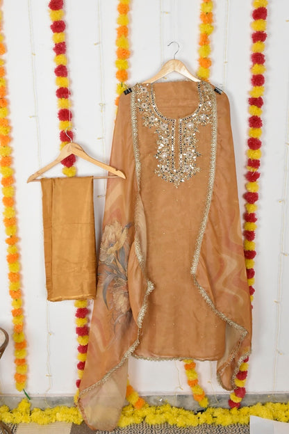 Zarina Edit Tissue Shimmer Suit Set | Sariverse