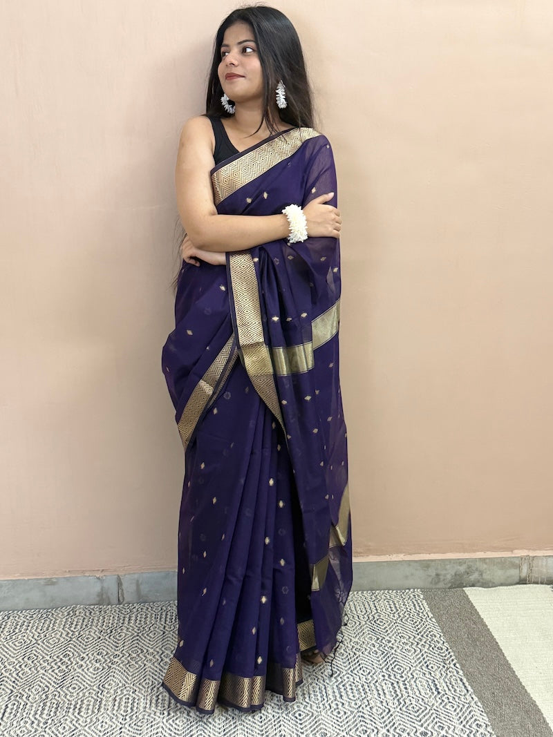 Indraneel Cotton Blend Silk Saree