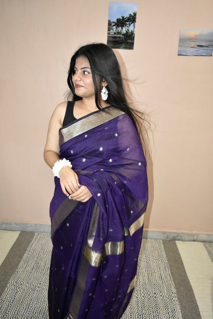 Indraneel Cotton Blend Silk Saree