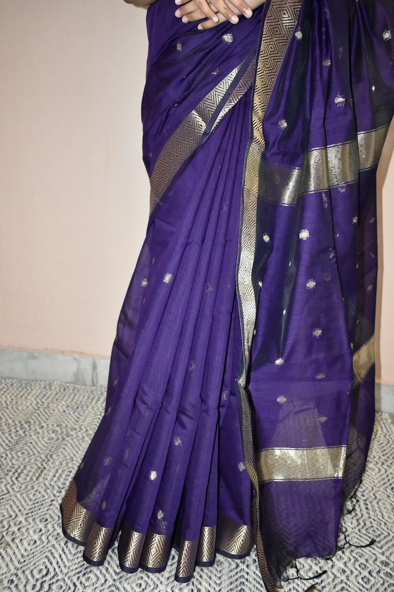 Indraneel Cotton Blend Silk Saree