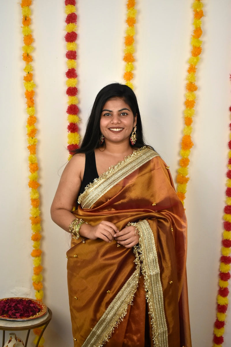 Jhankaar Ghunghru Tissue Silk Saree