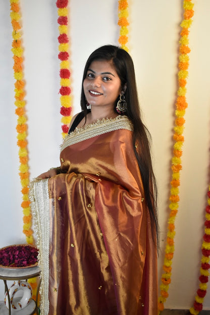 Jhankaar Ghunghru Tissue Silk Saree