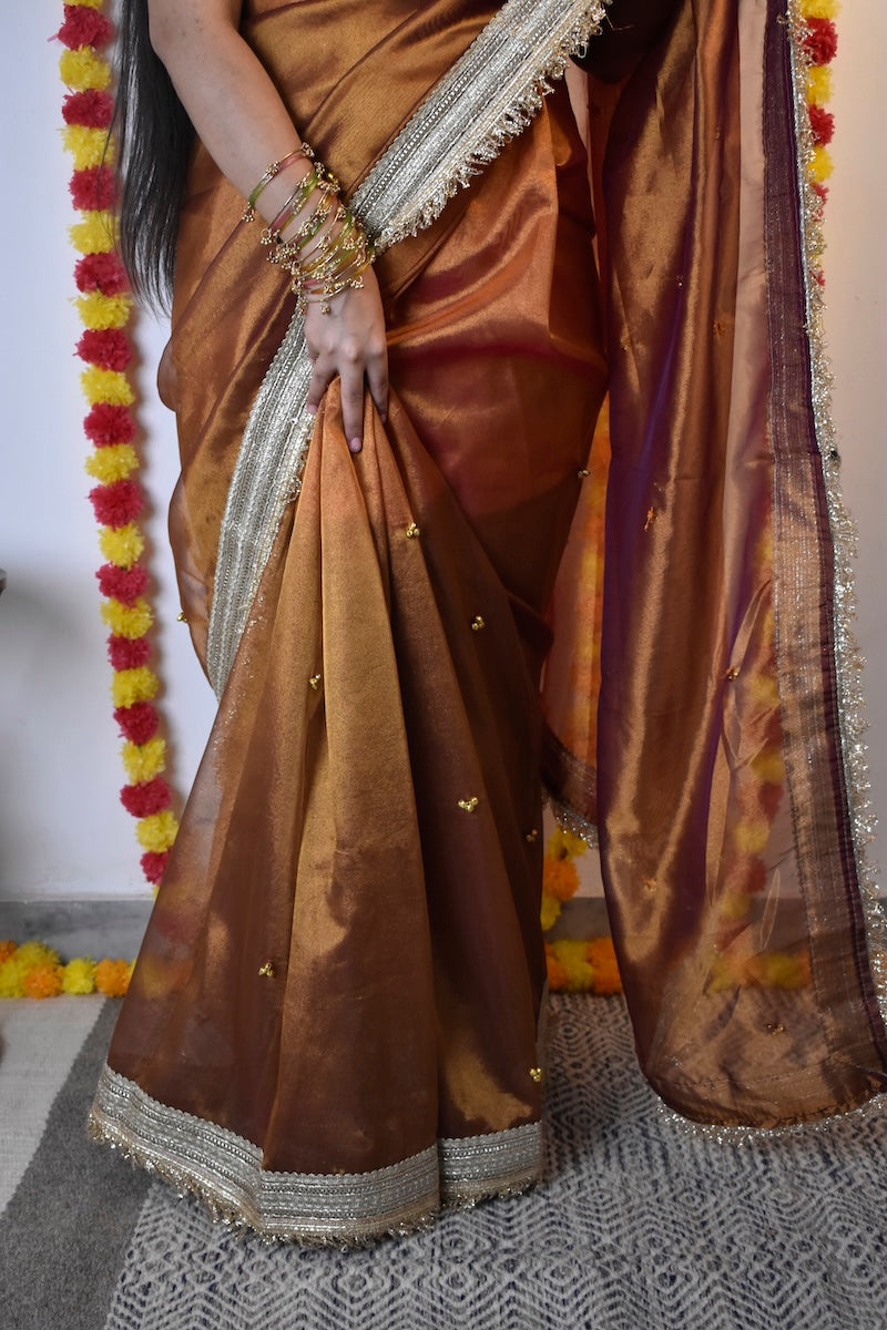 Jhankaar Ghunghru Tissue Silk Saree