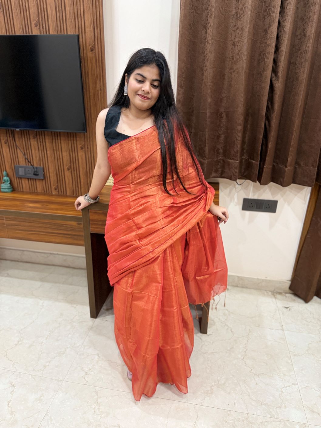 Kesarika – The Saffron Glow Saree