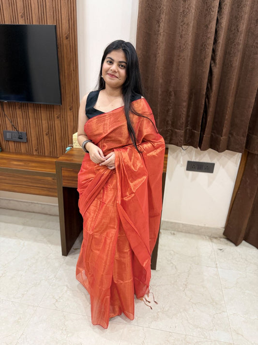 Kesarika – The Saffron Glow Saree