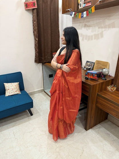 Kesarika – The Saffron Glow Saree