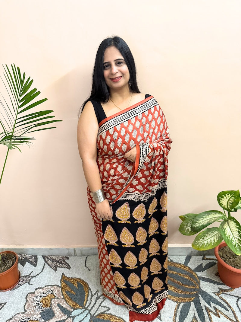 Bagru-Modal-Silk-Saree-4