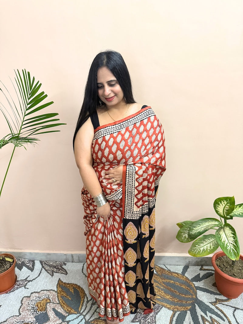 Bagru-Modal-Silk-Saree-3
