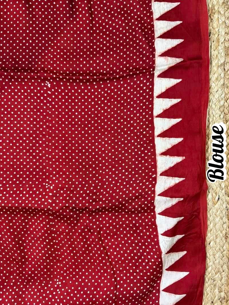 Ajrakh Modal Silk Saree-5