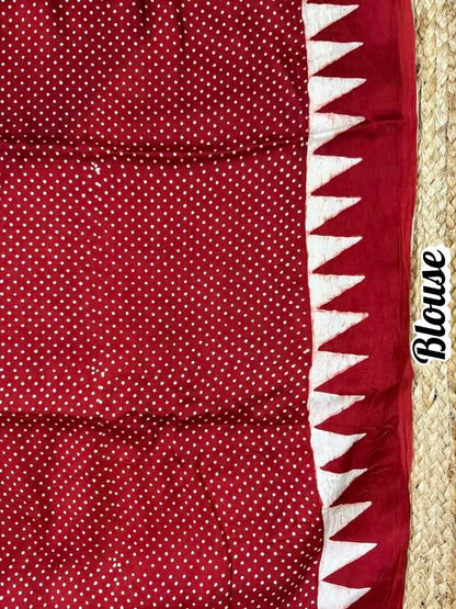 Ajrakh Modal Silk Saree-5