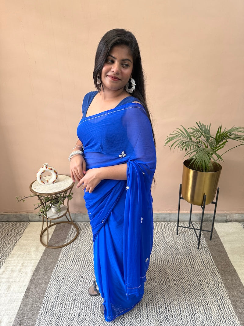  Neel Tara Chiffon Saree