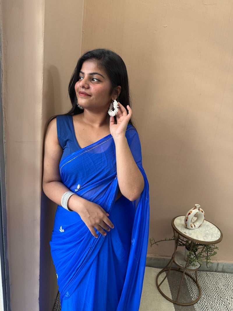  Neel Tara Chiffon Saree