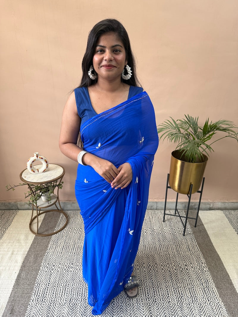  Neel Tara Chiffon Saree