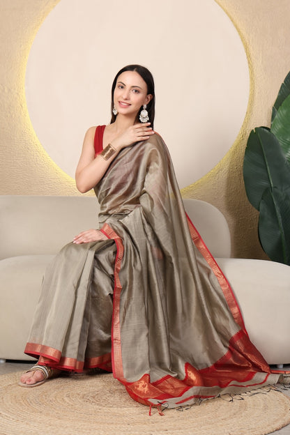 Noor Pearl Maheshwari Handloom Saree