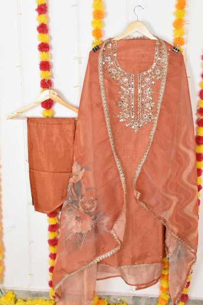 Zarina Edit Tissue Shimmer Suit Set | Sariverse