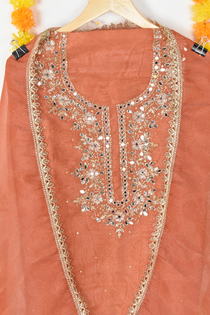 Zarina Edit Tissue Shimmer Suit Set | Sariverse